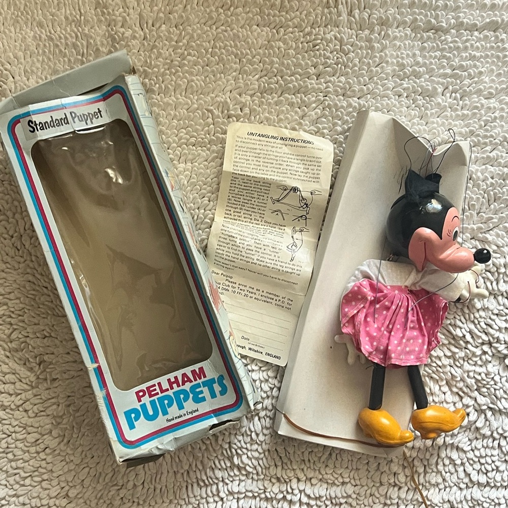 Vintage Pelham Minnie Mouse Puppet
